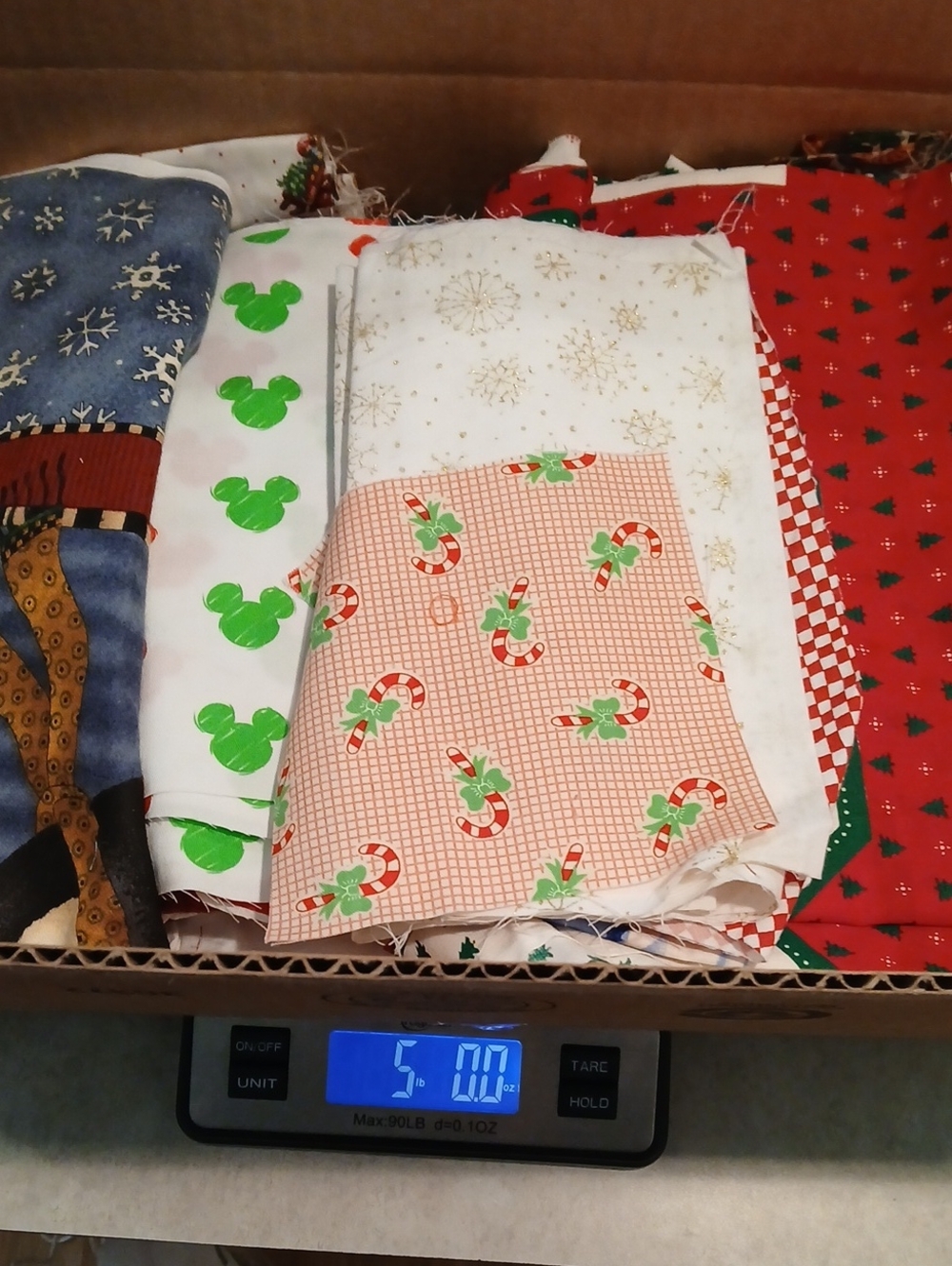 5 Lb Box Christmas Fabric